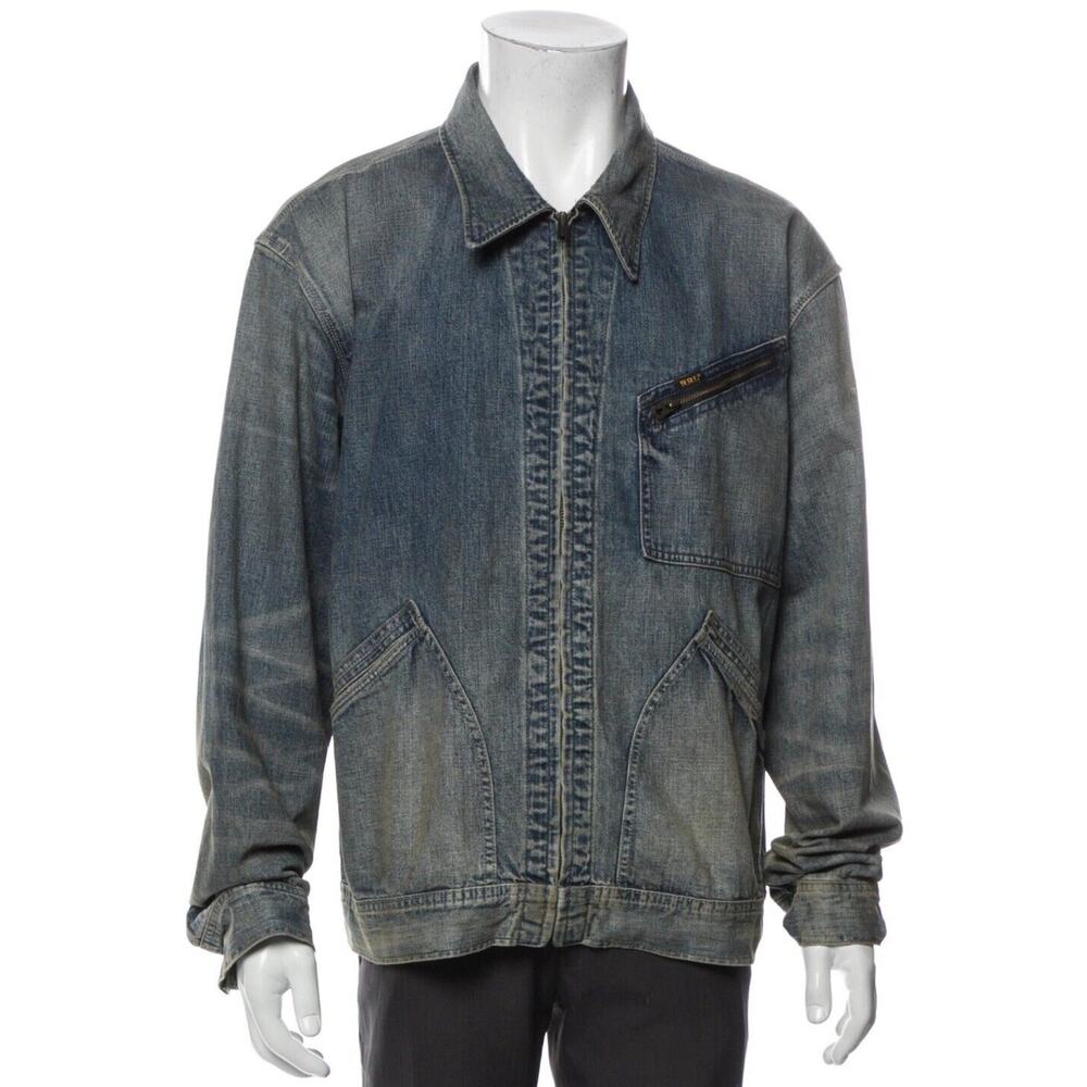 RRL Double RL Ralph Lauren Type II MALVERNE Trucker Jacket Size 2XL Blue‎ Long R